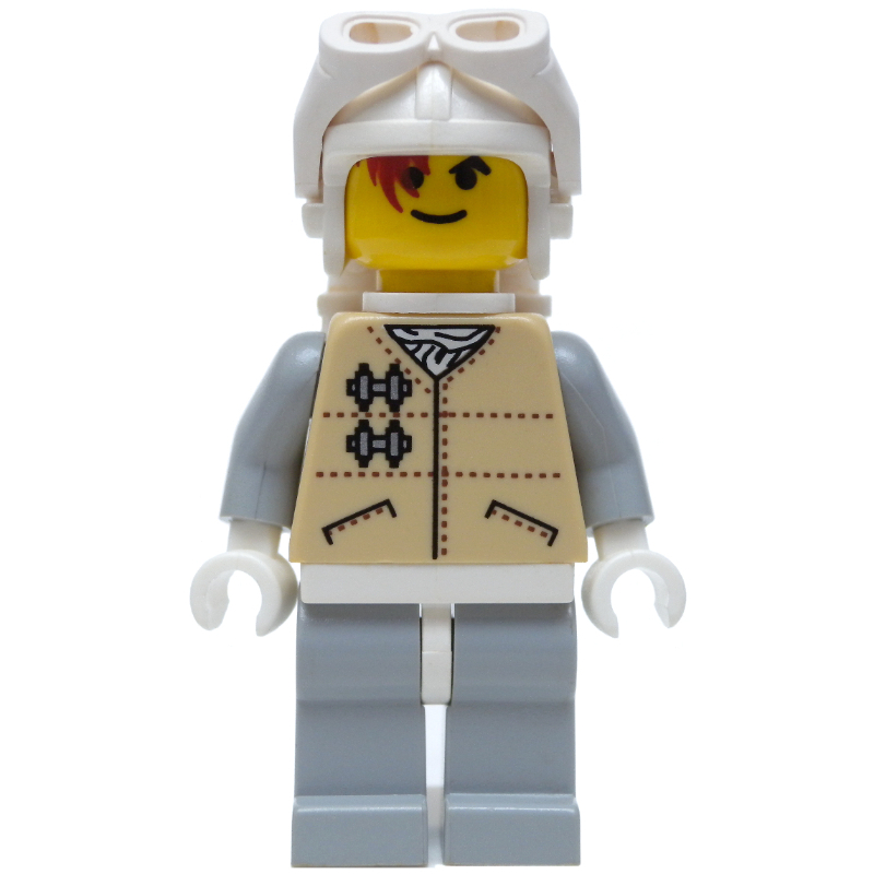 Soldat rebelle dans l'uniforme de Hoth, chapeau blanc, peau jaune, sac à dos, lunettes blanches (Rebel Trooper in Hoth Uniform, White Hat, Yellow Skin, Backpack, White Goggles)