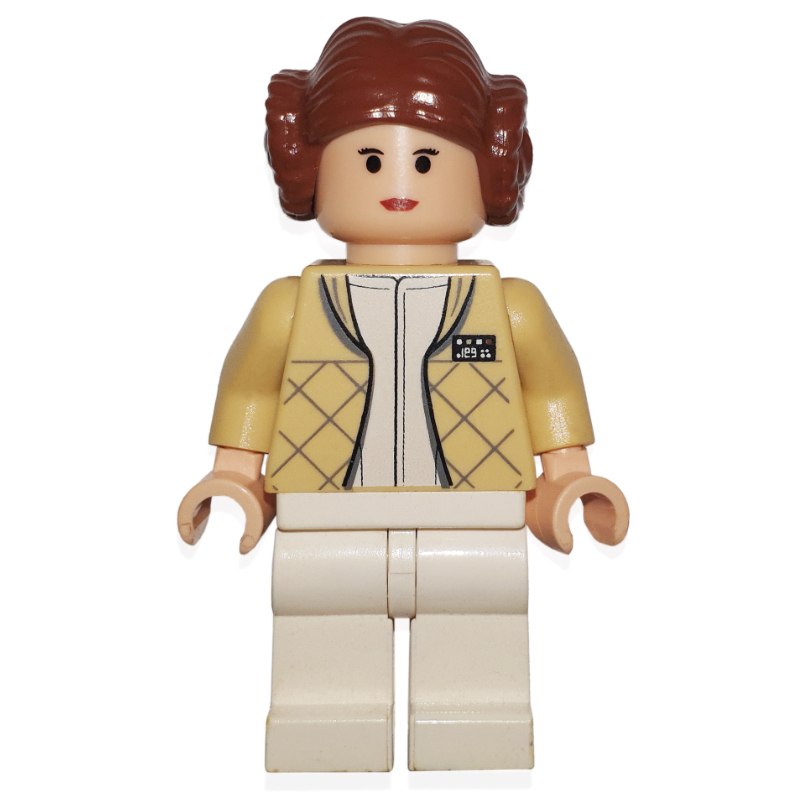 Princesse Leia, tenue de Hoth, veste beige, cheveux brun rougeâtre (Princess Leia, Hoth Outfit, Tan Jacket, Reddish Brown Hair)