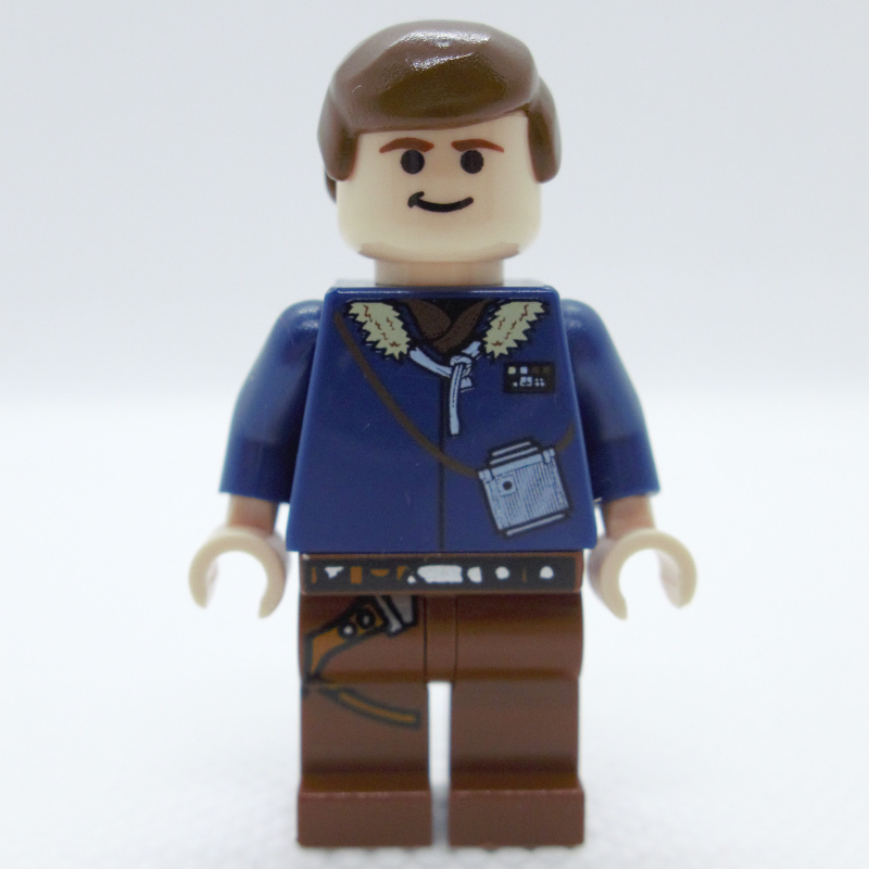 Han Solo, tenue Hoth, veste bleu foncé, jambes brun rougeâtre (Han Solo, Hoth Outfit, Dark Blue Jacket, Reddish Brown Legs)