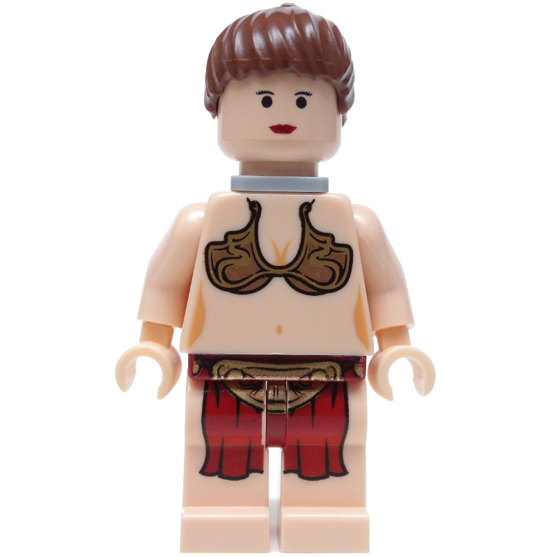 Princesse Leia, tenue d'esclave, yeux noirs, support de cou (Princess Leia, Slave Outfit, Black Eyes, Neck Bracket)
