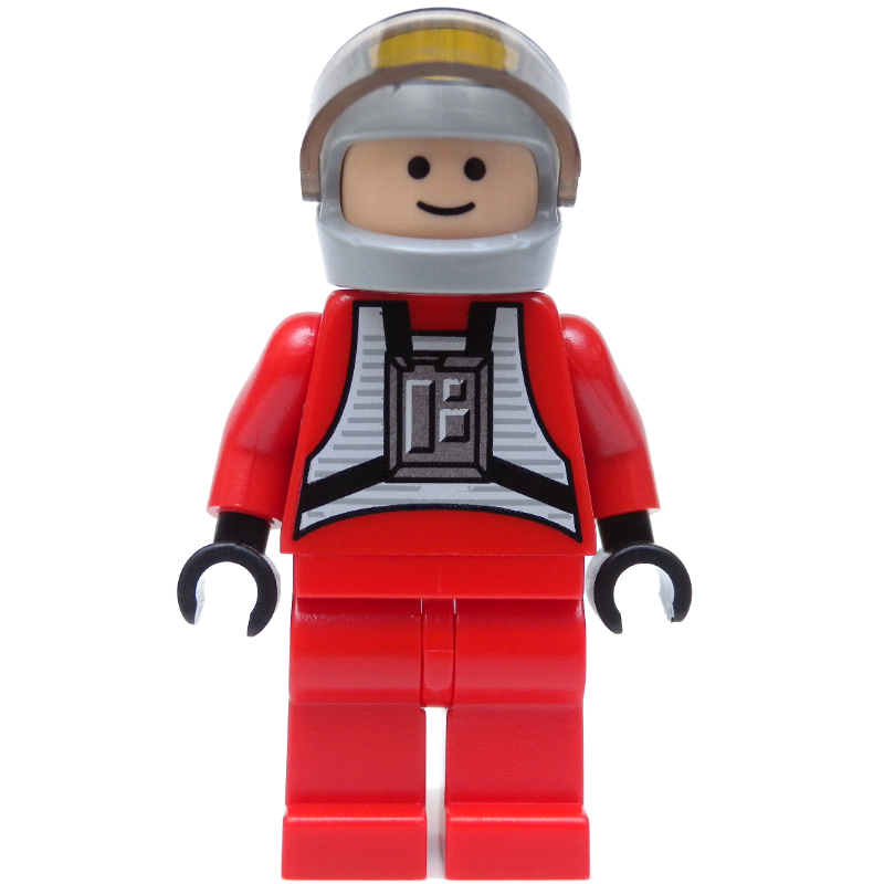 Pilote rebelle B-wing, costume de vol rouge, yeux noirs (Rebel Pilot B-wing, Red Flight Suit, Black Eyes)