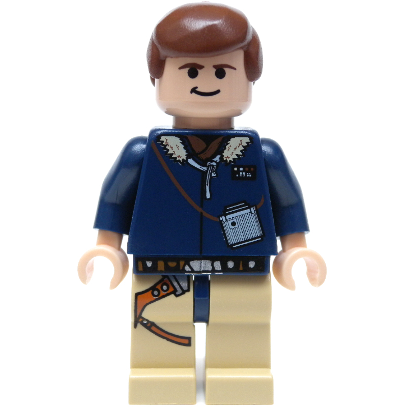 Han Solo, tenue Hoth, veste bleu foncé, jambes beiges (Han Solo, Hoth Outfit, Dark Blue Jacket, Tan Legs)