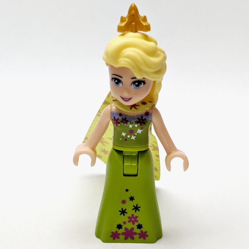 Elsa - robe vert citron, couronne (Elsa - Lime Dress, Crown)