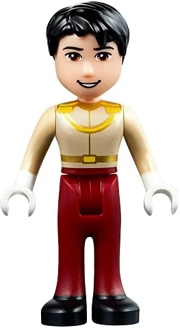Prince charming - chemise beige, pantalon rouge foncé (Prince Charming - Tan Shirt, Dark Red Trousers)