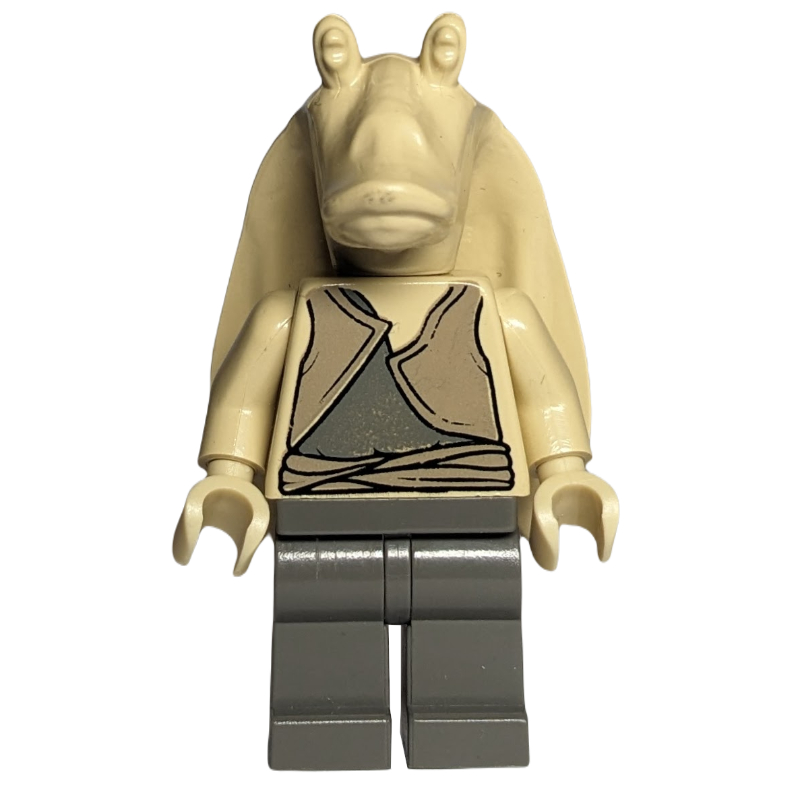 Jar Jar Binks, tête unie, torse beige (Jar Jar Binks, Plain Head, Tan Torso)