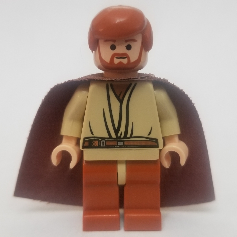 Obi-Wan Kenobi, jambes orange foncé, cape (Obi-Wan Kenobi, Dark Orange Legs, Cape)