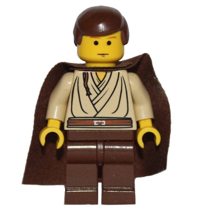 Obi-Wan Kenobi, padawan, peau jaune, cheveux bruns et cape (Obi-Wan Kenobi, Padawan, Yellow Skin, Brown Hair and Cape)