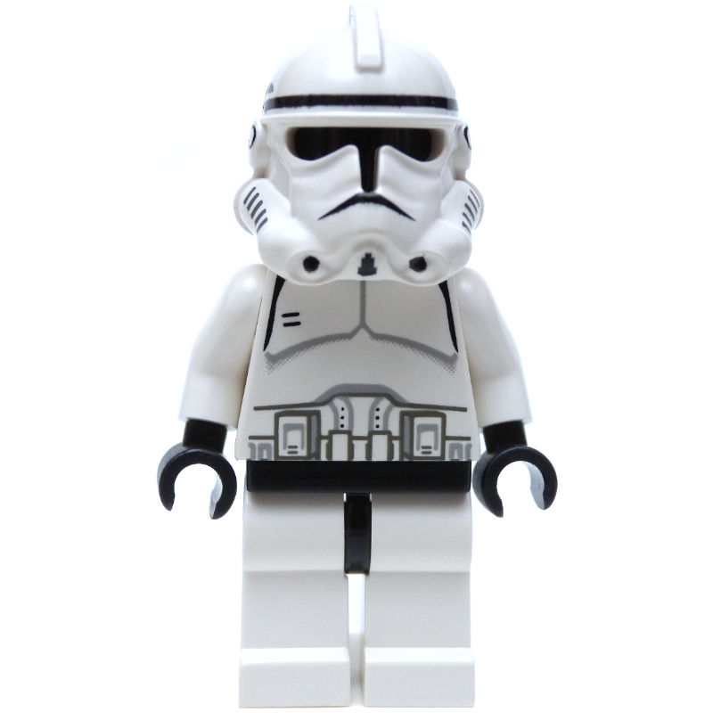 Soldat clone, armure de phase II, tête noire, bouche noire (Clone Trooper, Phase II Armor, Plain Black Head, Black Mouth)