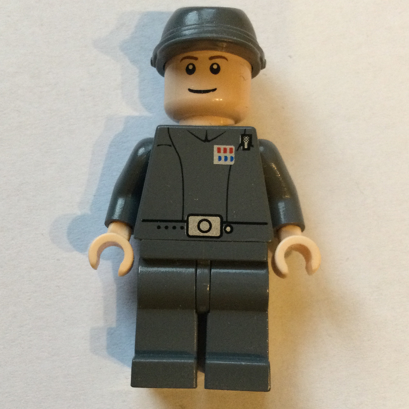 Officier impérial / capitaine / commandant / commandant, uniforme gris bleuté foncé, casquette de cavalerie, sourcils bruns (Imperial Officer / Captain / Commandant / Commander, Dark Bluish Gray Uniform, Cavalry Cap, Brown Eyebrows)