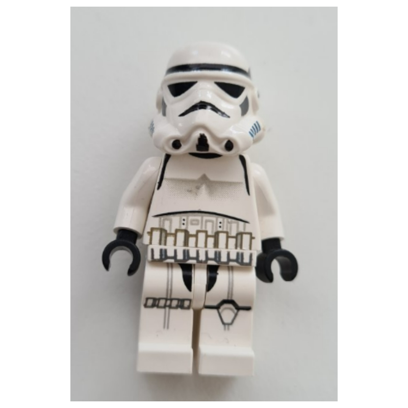 Stormtrooper, tête jaune uni, hanches blanches (Stormtrooper, Plain Yellow Head, White Hips)