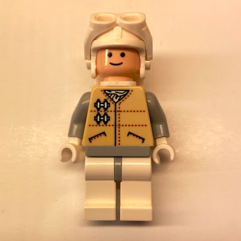 Soldat rebelle dans l'uniforme de Hoth, chapeau blanc, veste de beige (30170 lunettes) (Rebel Trooper in Hoth Uniform, White Hat, Tan Jacket (30170 Goggles))