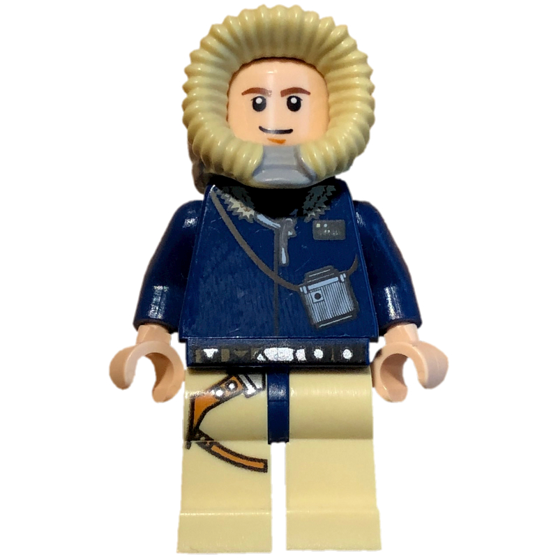 Han Solo, tenue hoth, capuche bleu foncé, pupilles blanches (Han Solo, Hoth Outfit, Dark Blue Hood, White Pupils)