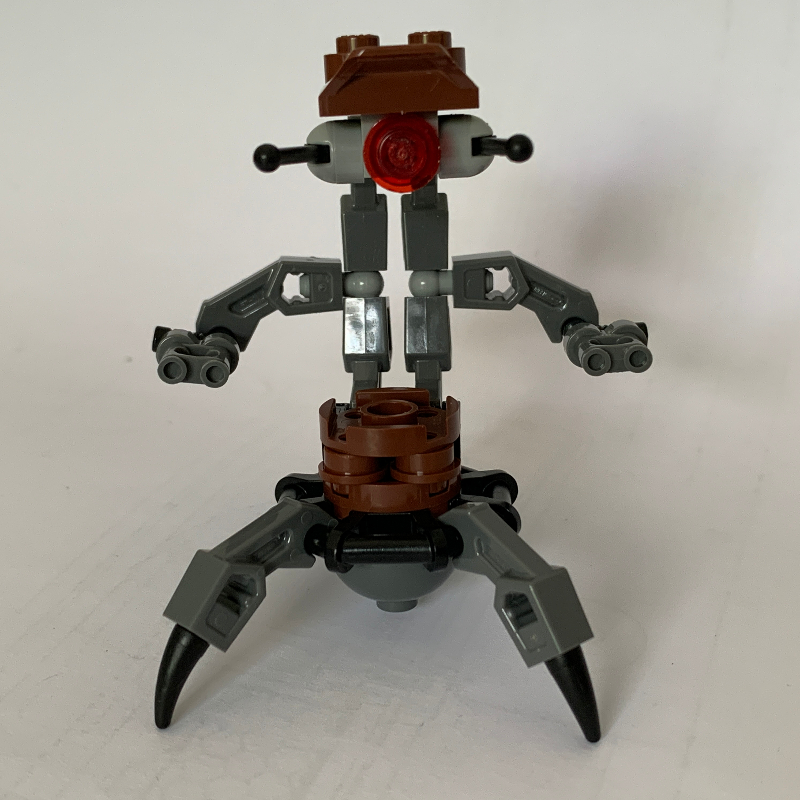 Droïdeka / destroyer droïde, coquillage brun rougeâtre, jambes gris bleuâtre foncé (Droideka / Destroyer Droid, Reddish Brown Shell, Dark Bluish Gray Legs)