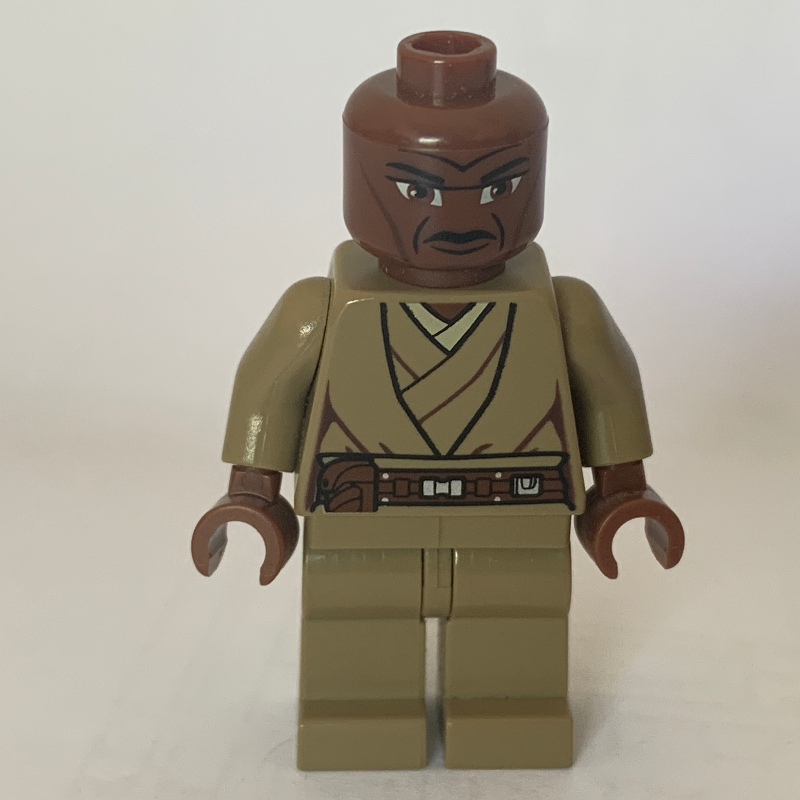 Mace Windu, jambes unies beige foncé (guerres des clones) (Mace Windu, Dark Tan Plain Legs (Clone Wars))