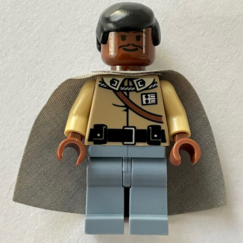 Lando Calrissian, cape bleu sable, jambes bleu sable (Lando Calrissian, Sand Blue Cape, Sand Blue Legs)