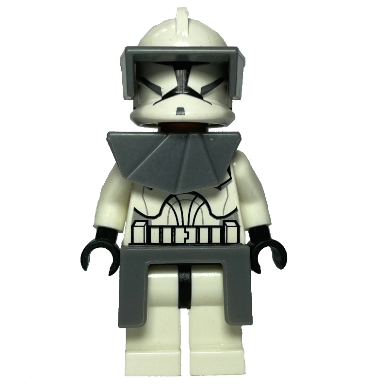 Soldat clone, armure de phase I, épaulière gris bleuté foncé et kama (Clone Trooper, Phase I Armor, Dark Bluish Gray Pauldron and Kama)