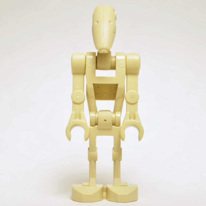 Droïde de combat, deux bras droits avec attaches à 90° (Battle Droid, Two Straight Arms with Clips at 90°)