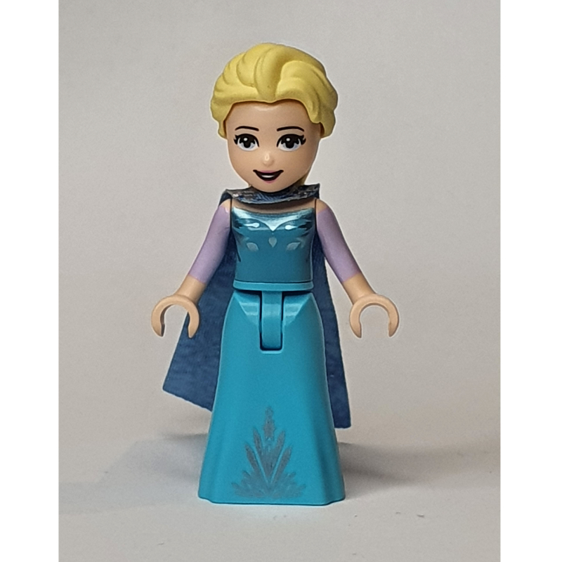 Elsa - robe azur moyen, cape bleu moyen - bouche ouverte (Elsa - Medium Azure Dress, Medium Blue Cape - Open Mouth)