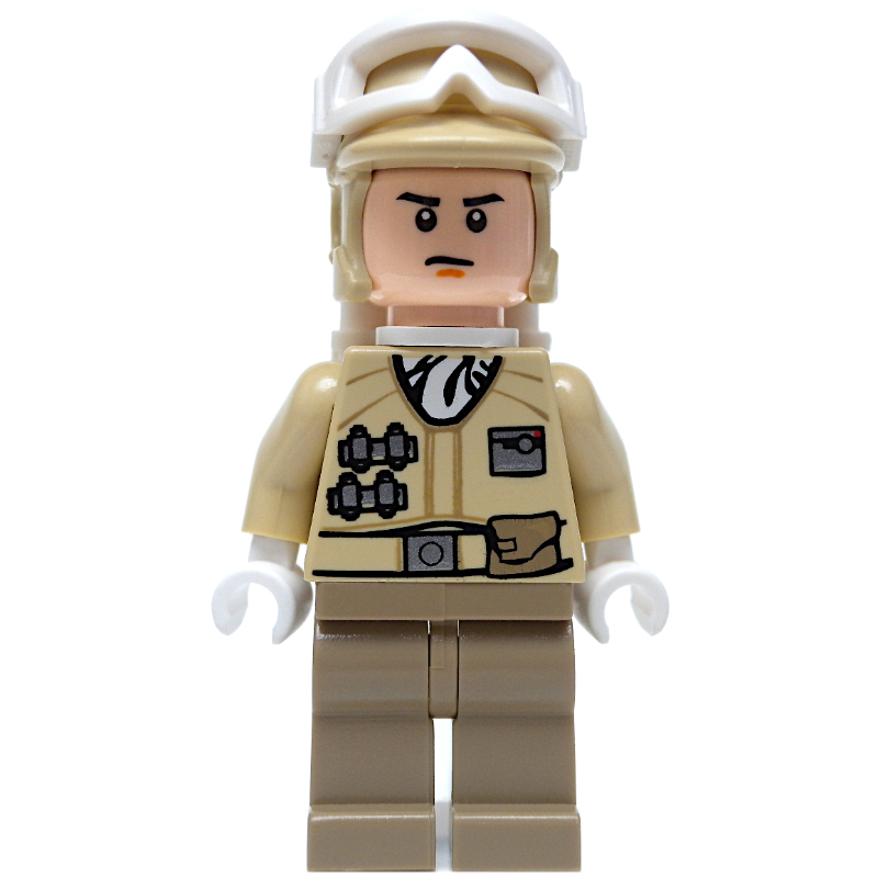 Soldat rebelle dans l'uniforme de hoth, chapeau de beige, ligne de menton orange (Rebel Trooper in Hoth Uniform, Tan Hat, Orange Chin Line)