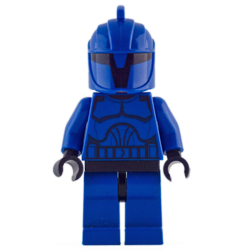 Commando du sénat, jambes sans motif, tête imprimée (guerres des clones) (Senate Commando, Plain Legs, Printed Head (Clone Wars))