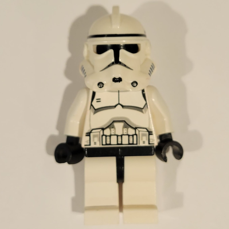 Soldat clone, armure de phase II, tête noire, bouche pointillée (Clone Trooper, Phase II Armor, Plain Black Head, Dotted Mouth)