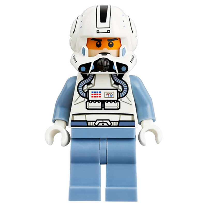 Clone pilot, casque ouvert avec marquages noirs (Clone Pilot, Open Helmet with Black Markings)