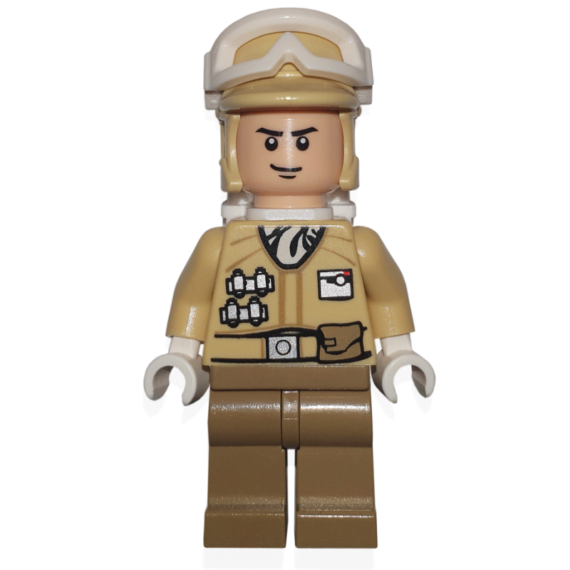 Soldat rebelle dans l'uniforme de Hoth, chapeau beige, ligne noire de menton (Rebel Trooper in Hoth Uniform, Tan Hat, Black Chin Line)