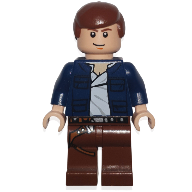 Han Solo, veste bleu foncé, jambes brun rougeâtre (Han Solo, Dark Blue Jacket, Reddish Brown Legs)