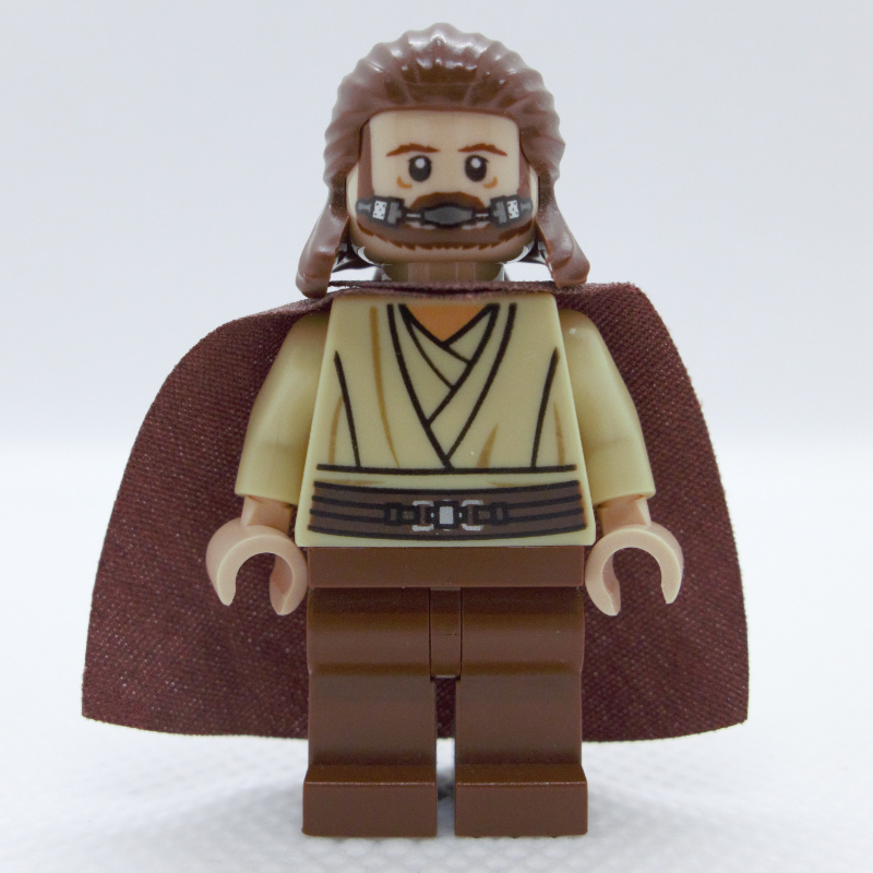Qui-Gon Jinn, jambes marron rougeâtre uni (tête 3626c) (Qui-Gon Jinn, Plain Reddish Brown Legs (3626c Head))