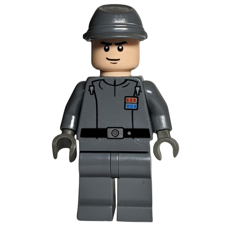 Officier impérial / capitaine / commandant / commandant, uniforme gris bleuté foncé, casquette de cavalerie, mains noires (Imperial Officer / Captain / Commandant / Commander, Dark Bluish Gray Uniform, Cavalry Cap, Black Hands)