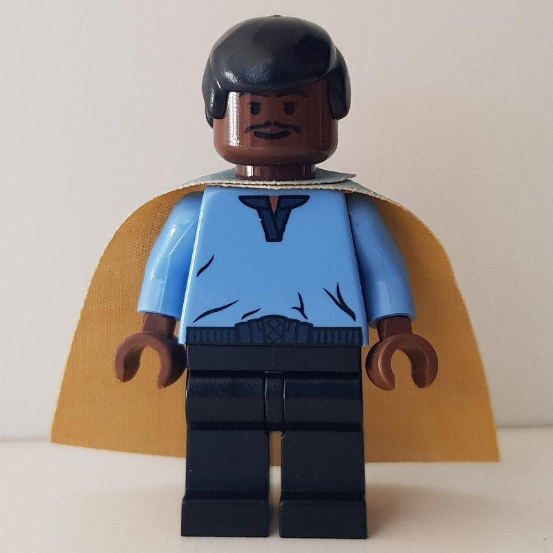 Lando Calrissian, cape jaune et bleue (3626b tête) (Lando Calrissian, Yellow and Blue Cape (3626b Head))