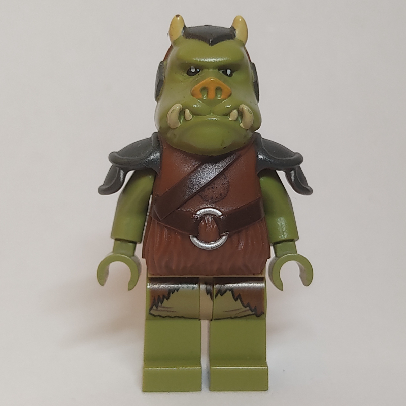 Garde gamorréen, tête imprimée, mains vert olive (Gamorrean Guard, Printed Head, Olive Green Hands)