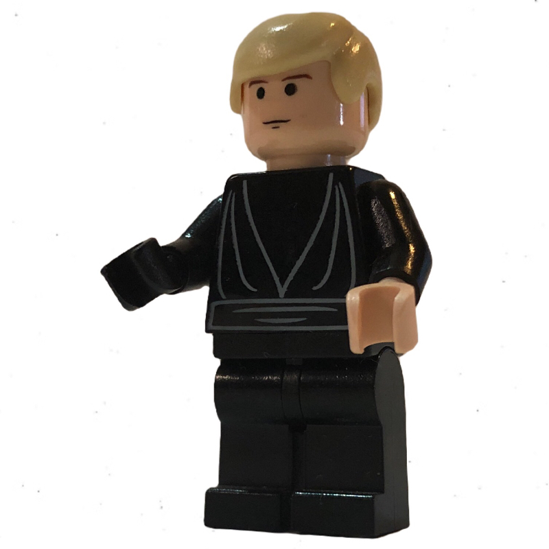 Luke Skywalker, robe noire, yeux noirs, main droite noire (Luke Skywalker, Black Robes, Black Eyes, Black Right Hand)