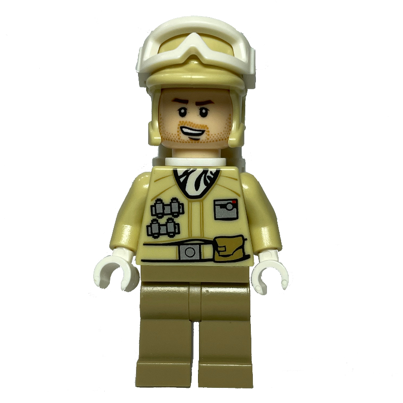 Soldat rebelle dans l'uniforme de Hoth, chapeau beige, barbe naissante de barbe (Rebel Trooper in Hoth Uniform, Tan Hat, Beard Stubble)