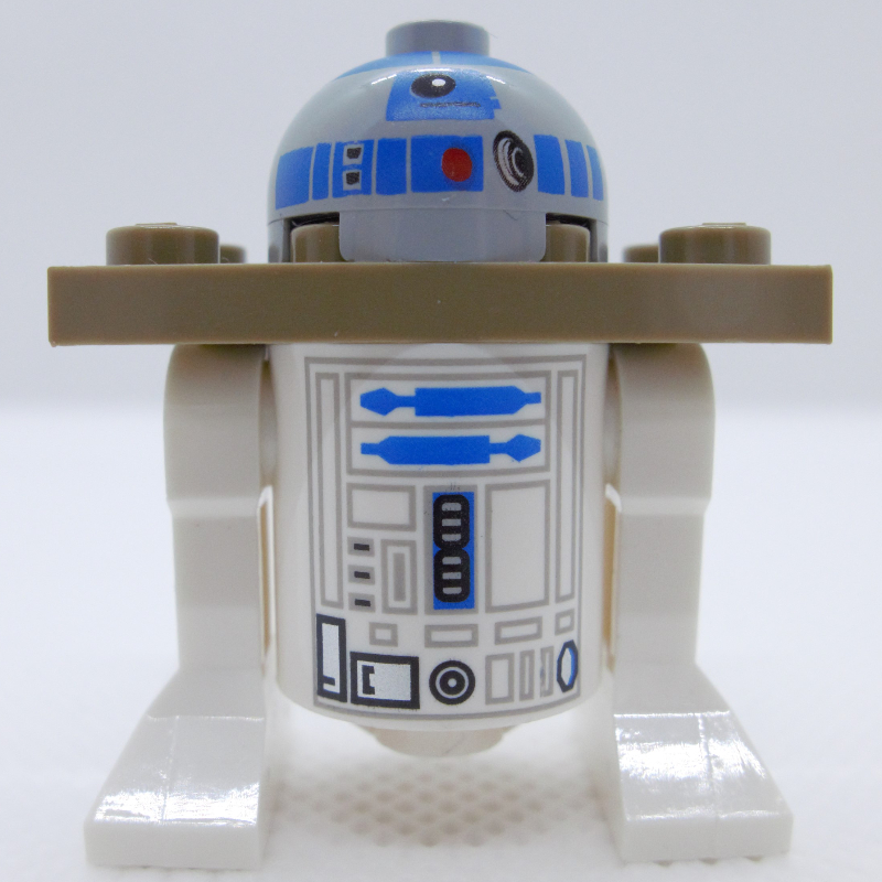 Droïde astromécano, R2-D2, dôme gris bleuté clair, plateau de service beige foncé (Astromech Droid, R2-D2, Light Bluish Gray Dome, Dark Tan Serving Tray)