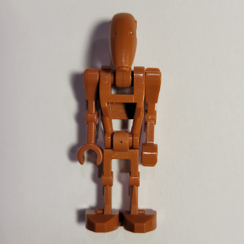 Droïde de combat, orange foncé, un bras droit, un bras plié (Battle Droid, Dark Orange, One Straight Arm, One Bent Arm)