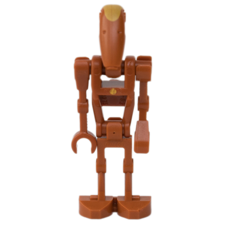 Bataille droïde commandant, orange foncé, un bras plié, un bras droit (Battle Droid Commander, Dark Orange, One Bent Arm, One Straight Arm)