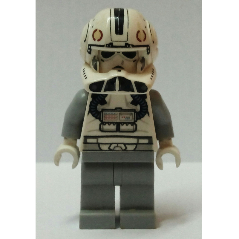 Clone pilote v-aile avec tête blanche imprimée (Clone Pilot V-wing with White Printed Head)