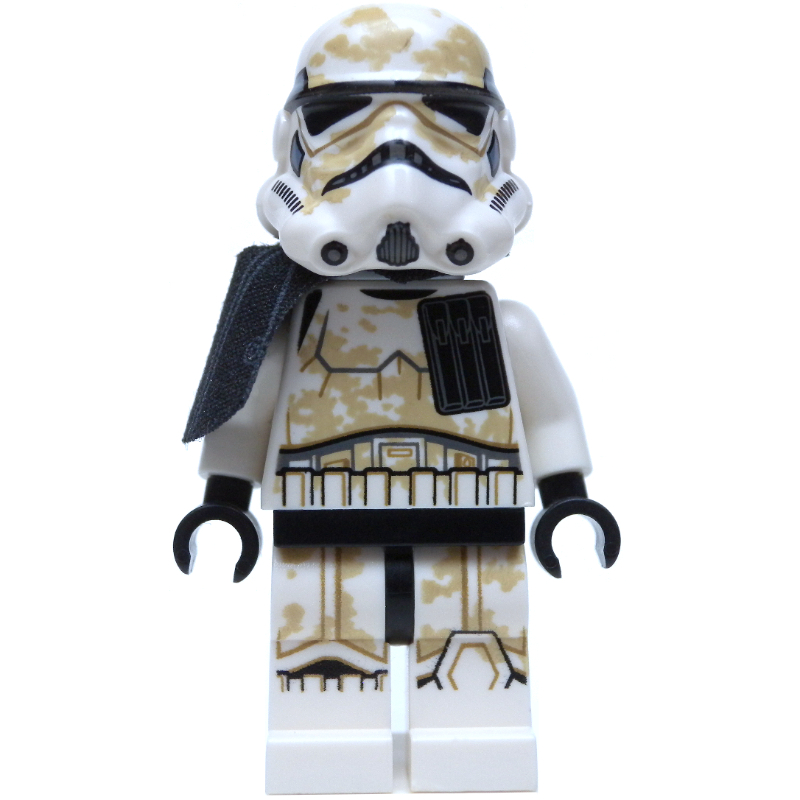 Sandtrooper, épaulière noire, support de cou avec tenon unique (Sandtrooper, Black Pauldron, Neck Bracket with Single Stud)