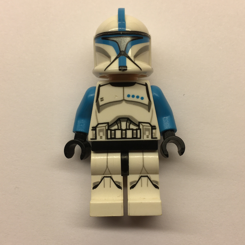Clone trooper lieutenant, marquages azur foncé, jambes imprimées (Clone Trooper Lieutenant, Dark Azure Markings, Printed Legs)