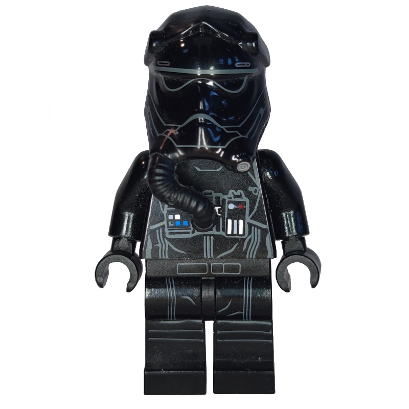 Pilote TIE, premier ordre, deux lignes blanches sur le casque (TIE Pilot, First Order, Two White Lines on Helmet)