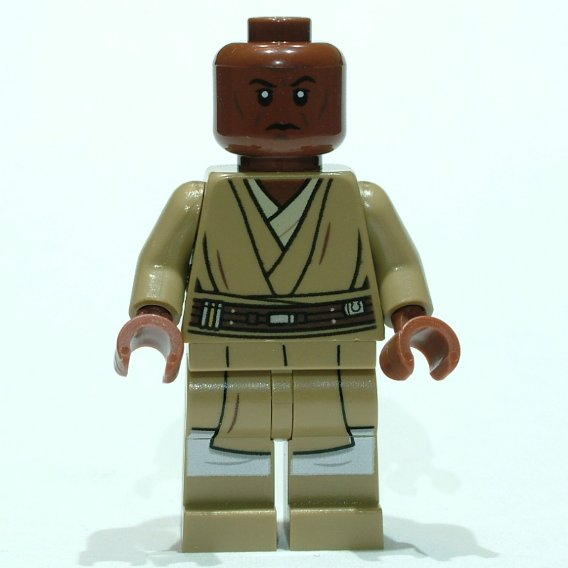 Mace Windu, jambes imprimées beige foncé, bouche fermée (Mace Windu, Dark Tan Printed Legs, Closed Mouth)