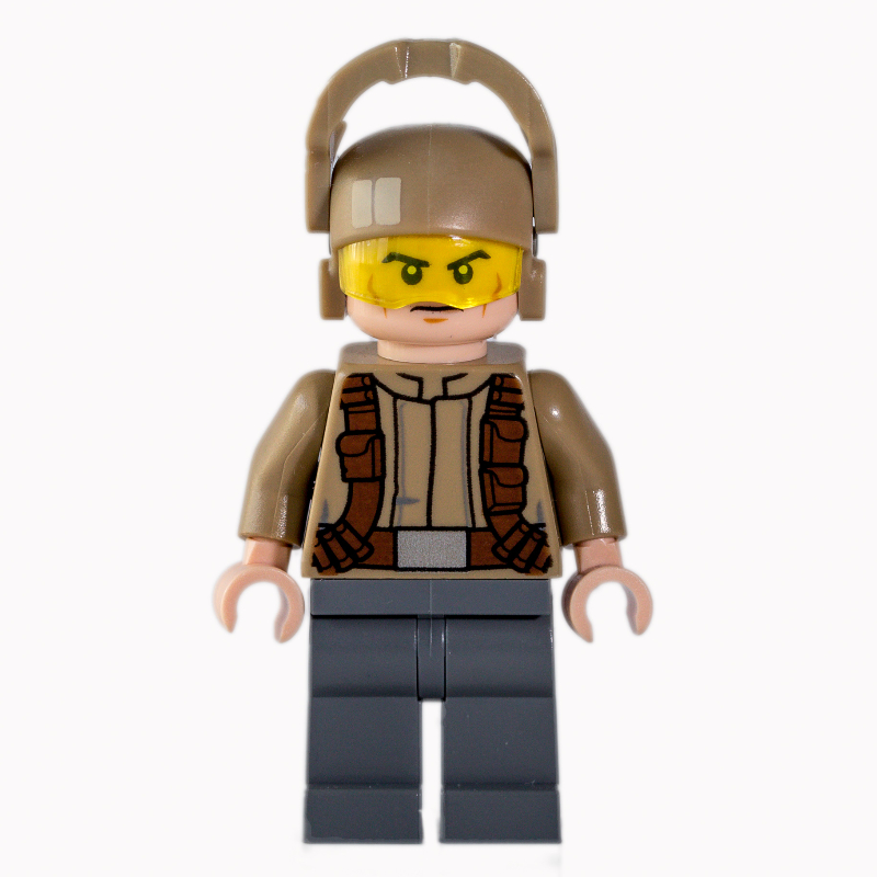 Soldat de résistance, casque beige foncé, chemise beige foncé, traits sur les joues (Resistance Soldier, Dark Tan Helmet, Dark Tan Shirt, Cheek Lines)