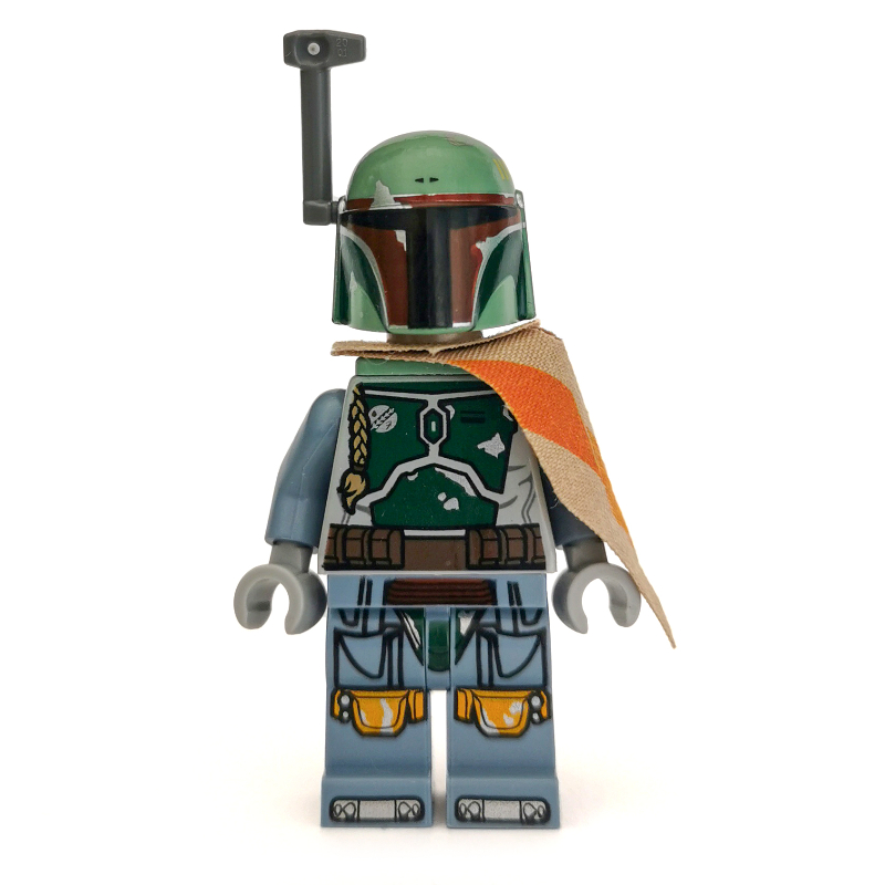 Boba Fett, casque, cou de jetpack, chaudron de beige foncé, bras simples (Boba Fett, Helmet, Jetpack Neckwear, Dark Tan Pauldron, Plain Arms)