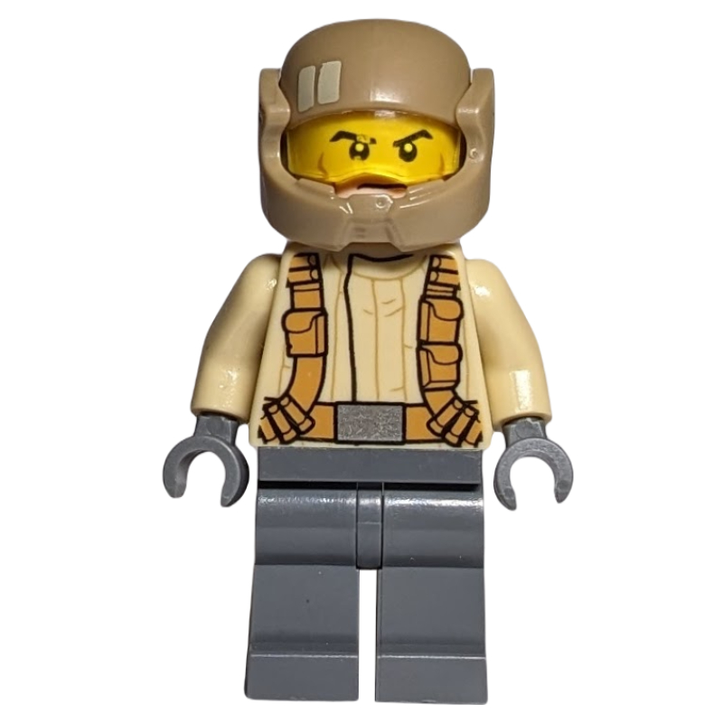 Soldat de résistance, casque beige foncé, chemise beige, traits sur les joues (Resistance Soldier, Dark Tan Helmet, Tan Shirt, Cheek Lines)