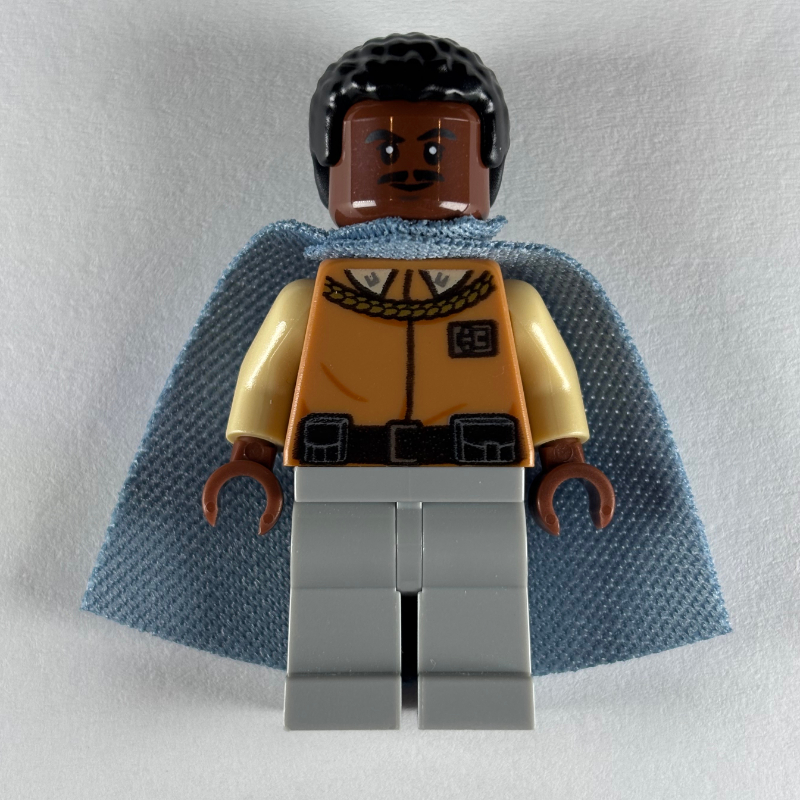 Lando Calrissian, cape bleu sable, jambes gris bleuté clair (Lando Calrissian, Sand Blue Cape, Light Bluish Gray Legs)