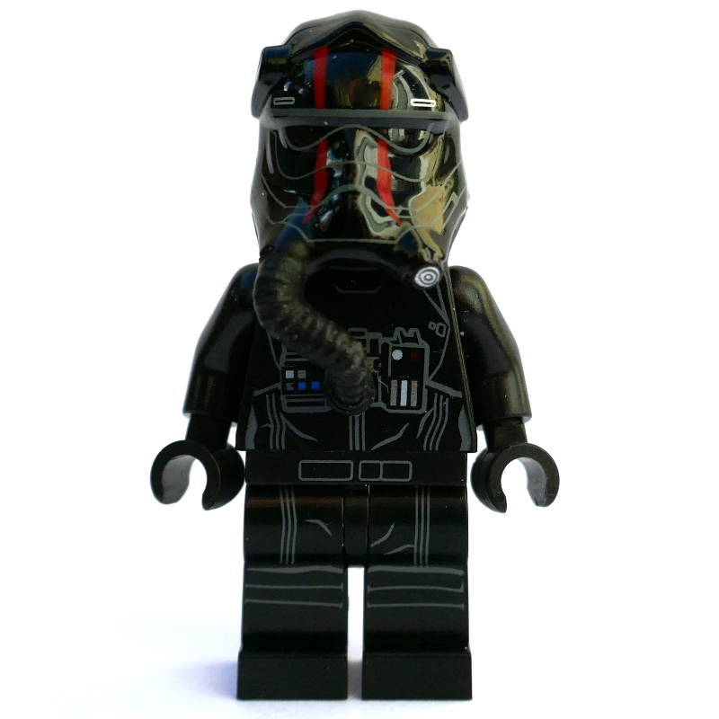 Pilote TIE, premier ordre, deux lignes rouges sur le casque (TIE Pilot, First Order, Two Red Lines on Helmet)