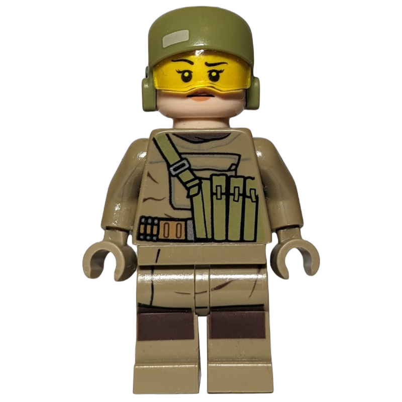 Soldat de résistance, femme, casque vert olive (Resistance Soldier, Female, Olive Green Helmet)