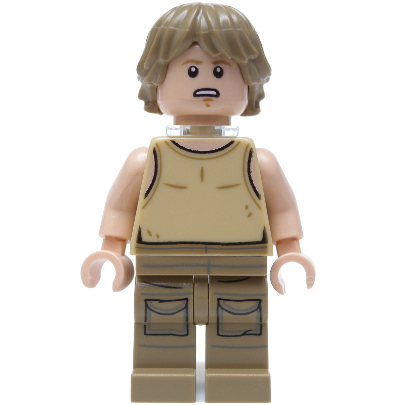 Luke Skywalker, tenue de dagobah, débardeur beige avec support de cou (Luke Skywalker, Dagobah Outfit, Tan Tank Top with Neck Bracket)