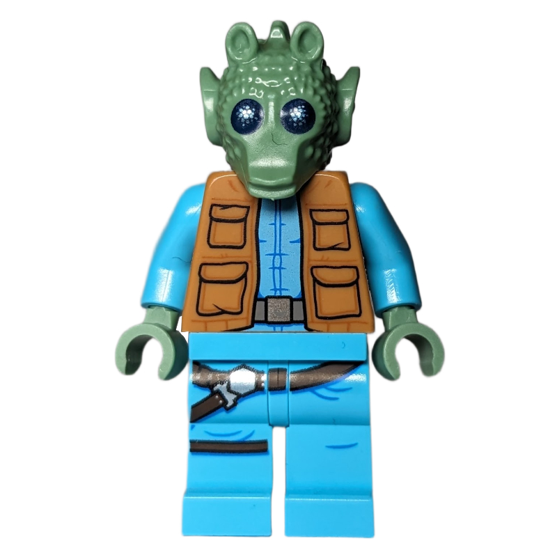 Greedo, peau vert sable, genouillère (Greedo, Sand Green Skin, Knee Strap)